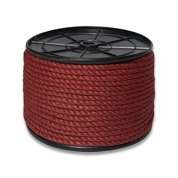 Канат джутовый ДТ тросовой свивки d.   8 мм красный на кат. 200 мм (150 м)